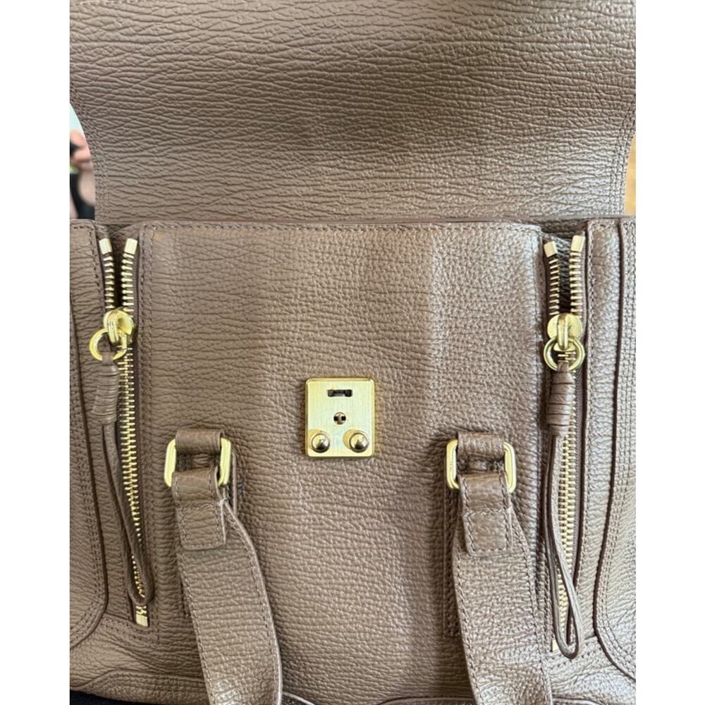 3.1 Phillip Lim Medium Pashli Taupe Leather Satchel Bag - Picture 6 of 10